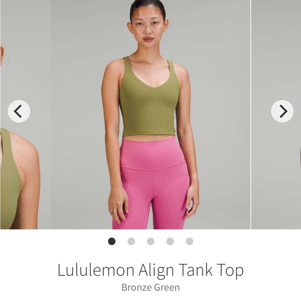 lululemon align tank, size 6